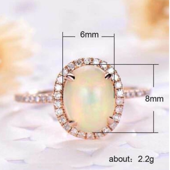 NEW Gorgeous 18k Rose Gold  Plated Fire Opal - Picture 3 of 13